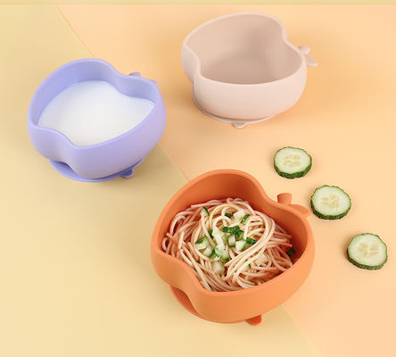 Non toxique de qualité alimentaire silicone bol de nourriture pour bébé tasse d'aspiration pour enfants bol de silicone exercices capacité alimentaire du bébé
