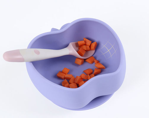 Cuillères à succion en silicone pour bébés sans bisphénol A Cuillères à succion et bols en silicone pour enfants