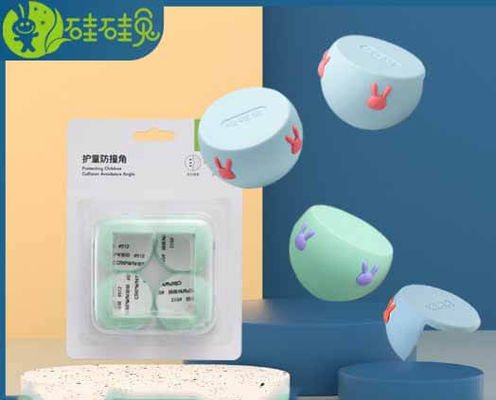 Le dispositif de couverture anti-collision d'angle de nouveau lapin de silicium de couleur solide de table des enfants anti-collision de coin