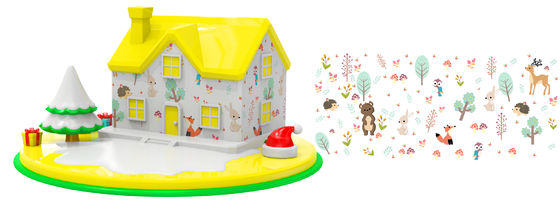 Puzzle de bébé modèle de brique de construction de maison de jouets en silicone pour éduquer les bébés sur la capacité pratique