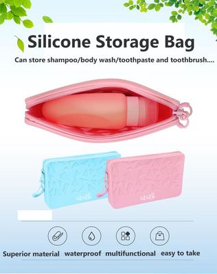 Sac cosmétique de stockage de changement de silicone de couleur solide de mode de sac de stockage de silicone de place de lapin de silicone