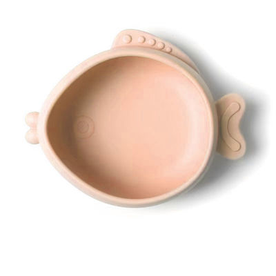 Tasses complémentaires d'aspiration de nourriture de bébé inodore, cuvettes de vaisselle, cuvette intégrée de la vaisselle des enfants de silicone de catégorie comestible