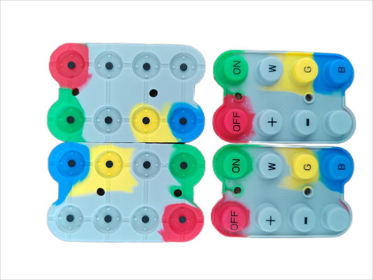 Des boutons en silicone de forme personnalisée pour appareils électroniques avec des boutons conducteurs et des boutons en caoutchouc en silicone