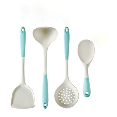 Prix en gros Appareils de cuisine en silicone Cuillères, pellets, deux couleurs, outils de cuisine sans colle, ensemble de 4 pièces